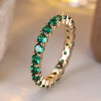 Gold Emerald Eternity Ring