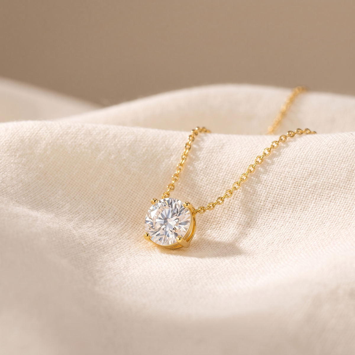 Rafaela - Zircon Necklace with 18K Gold Plating on Sterling Silver